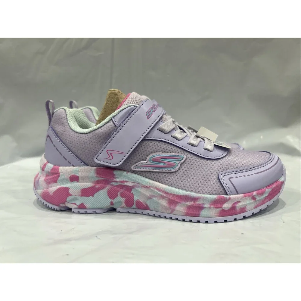 Skechers Elite Sport Tempo-Statement Swirl Sneaker Kids 1.5 Purple Shoes EBS2302